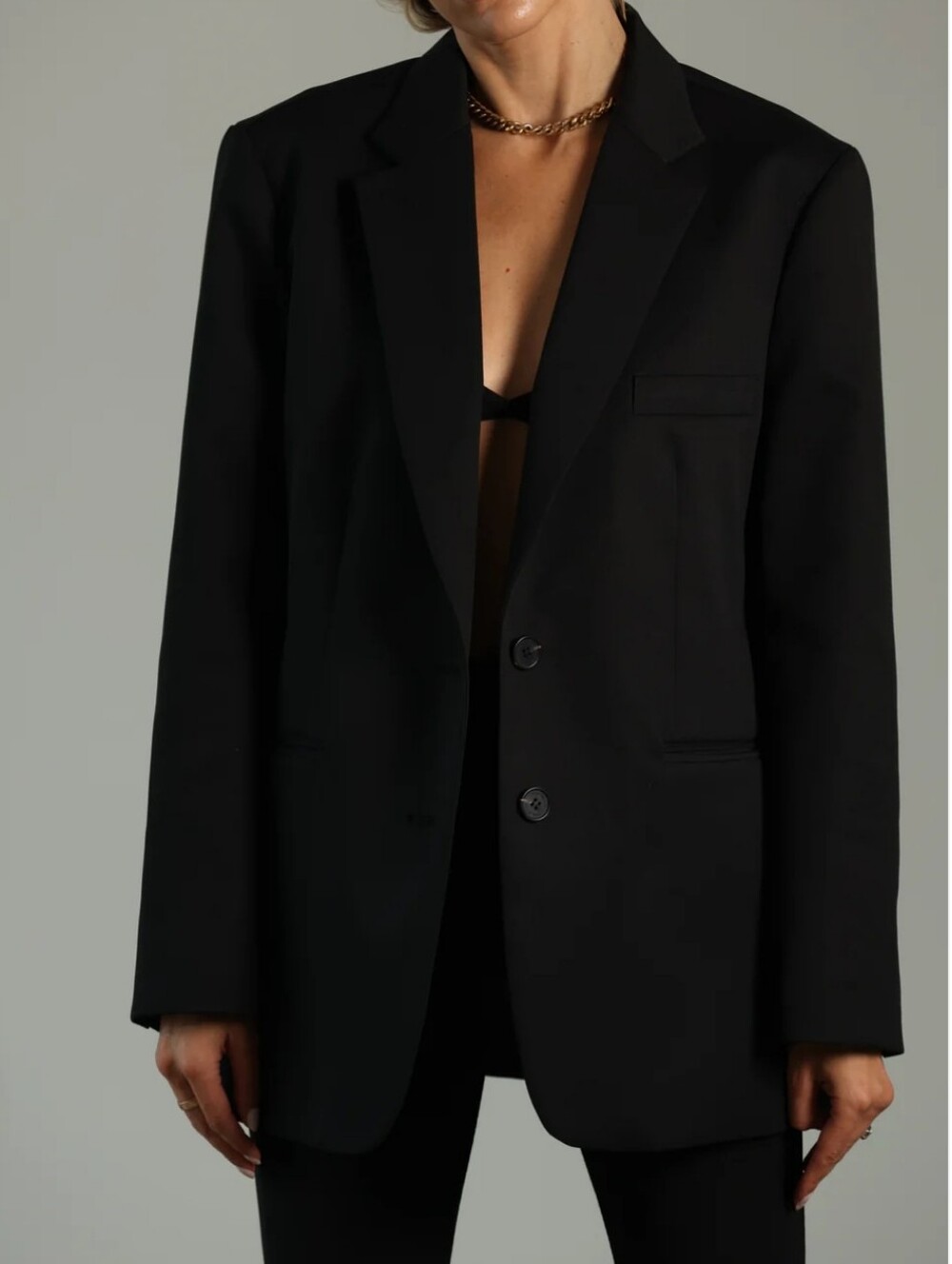 NWT Lisa Dicicco Oversized Blazer - Black - XS/S